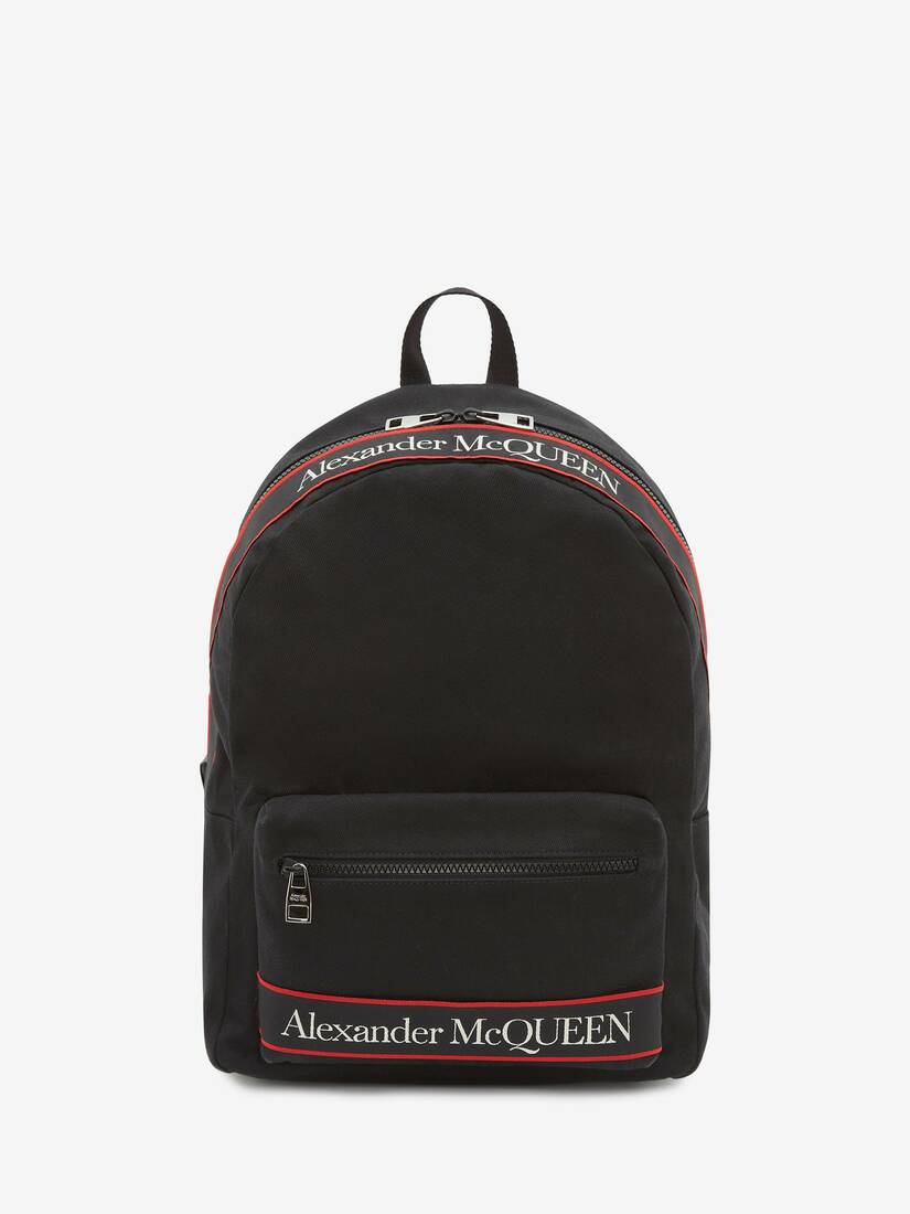 Mochila Alexander McQueen Metropolitan Selvedge Hombre - Negros/Rojos - Mexico 075-DKUJTX